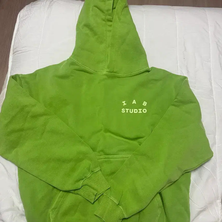 [BUNJANG] Iab Studio Apple Green Hoodie L / 아이앱 스튜디오 애플 그린 후드티 L