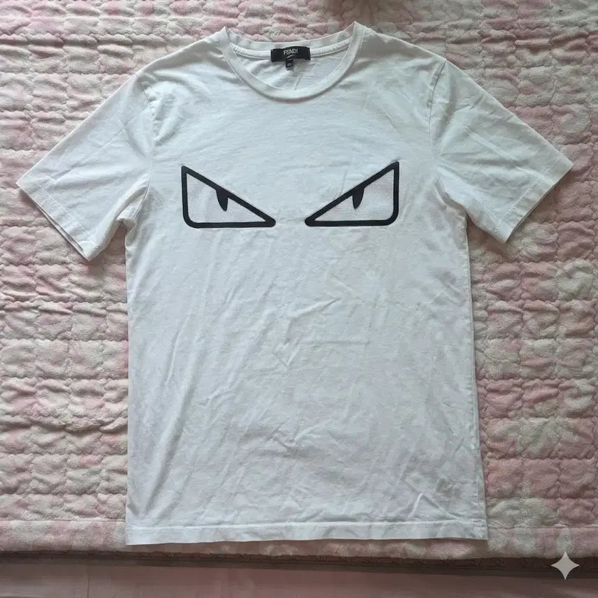 [BUNJANG] Fendi Monster Print T-Shirt White L Unisex / 펜디 몬스터 반팔티 화이트 L 남녀공용 가능