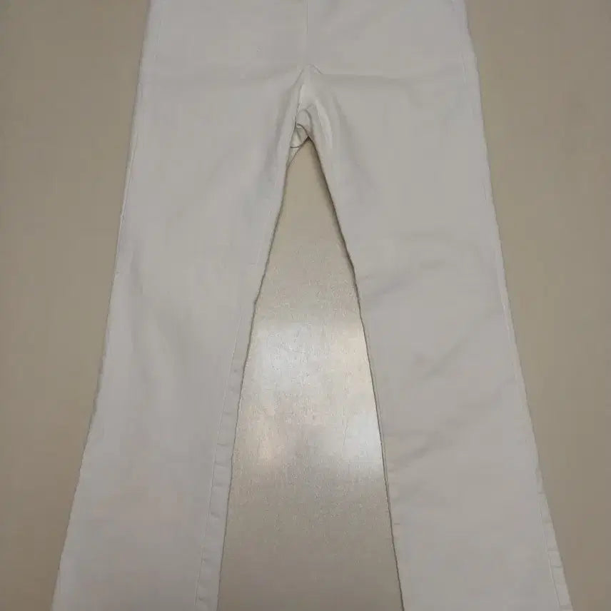 [BUNJANG] Ivory White Cotton Semi Bootcut Pants / 아이보리 화이트 코튼 세미 부츠컷 바지