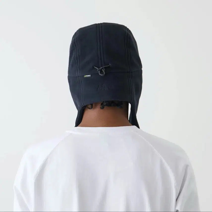 [BUNJANG] NANGA Polartec Ear Flap Cap Hat Black / NANGA 난가 폴라텍 이어 플랩 캡 모자 블랙