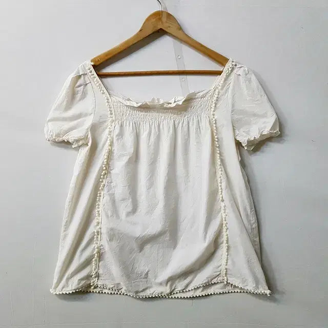 [BUNJANG] ZUMA Ivory Cotton Blouse / ZUMA 블라우스 아이보리