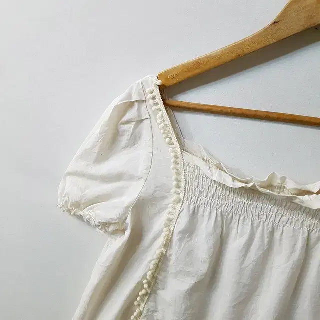 [BUNJANG] ZUMA Ivory Cotton Blouse / ZUMA 블라우스 아이보리