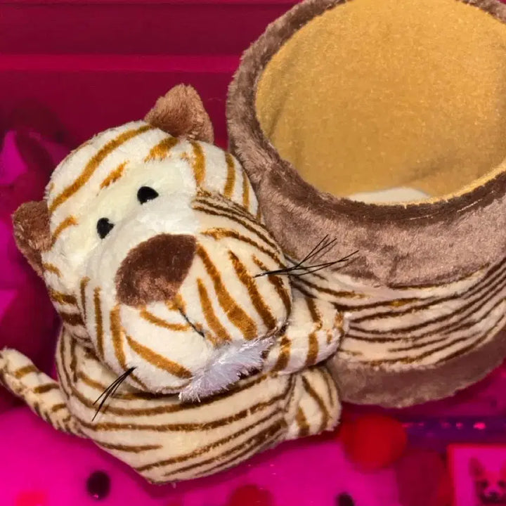 [BUNJANG] Vintage Animal Tiger Cheetah Pencil Holder Cup Holder / 고전문구 애니멀 호랑이 치타  연필꽂이 컵 홀더