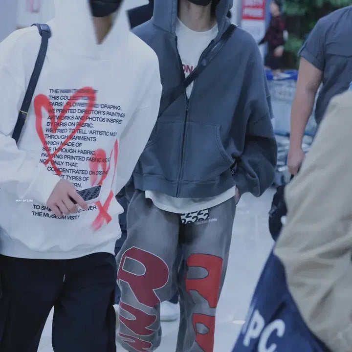 [BUNJANG] RRR123 Core Sweatpants Brown (Size S) / [S] RRR123 코어 스웻팬츠 브라운