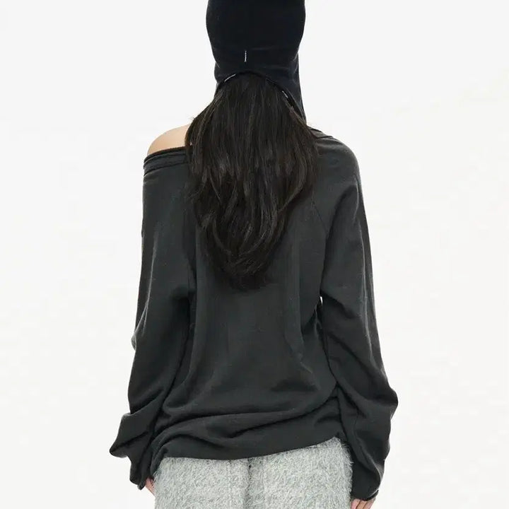 [BUNJANG] Seric Round Hem String Charcoal Pants / 세릭 라운드 햄 스트링 챠콜