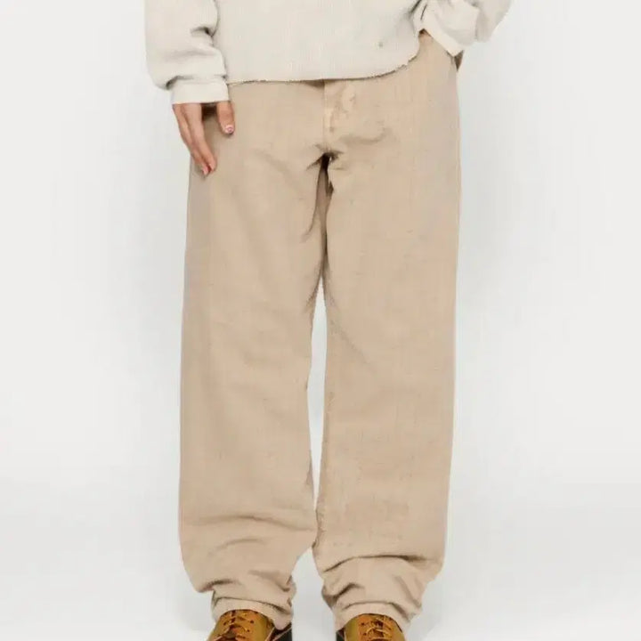 [BUNJANG] Stussy Big Ol Jeans Needle Punch Khaki Beige / [32] 스투시 빅 올 진 니들펀치 (카키 베이지)