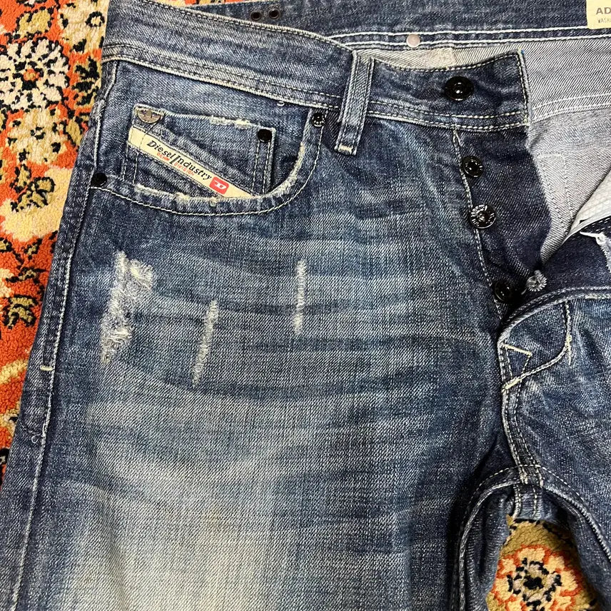 [BUNJANG] Adidas x Diesel Larkee Vintage Washed Denim Pants / [29] 아디다스 디젤 LARKEE 빈티지 워싱 데님팬츠
