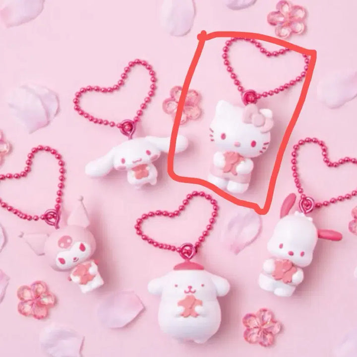[BUNJANG] Bandai Sanrio Cherry Blossom One-Tone Mascot Hello Kitty Gacha / 반다이 산리오 벚꽃 원톤 마스코트 헬로키티 가챠