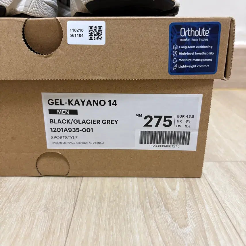 [BUNJANG] Asics Gel-Kayano 14 Black Glacier Grey / [275] 아식스 젤 카야노 14 블랙 글레이셔 그레이 (상태 최상)