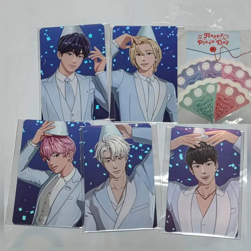 [BUNJANG] PlaYve 2nd Anniversary Popup Photocard &amp; Cake Postcard Bundle Set (Yejun, Noah, Bambi, Eunho, Hamin) / 일괄) 플레이브 2주년 팝업 포카+케이크 엽서특전 (예준노아밤비은호하민)