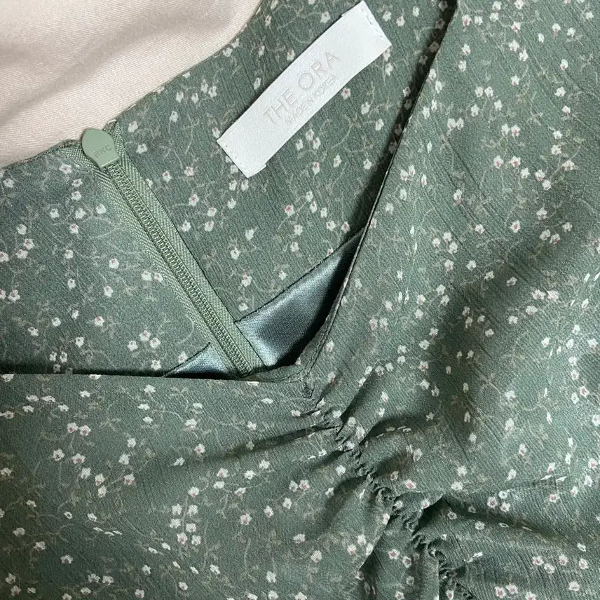 [BUNJANG] Shes Green Chiffon Dress / Shes 그린 쉬폰 원피스