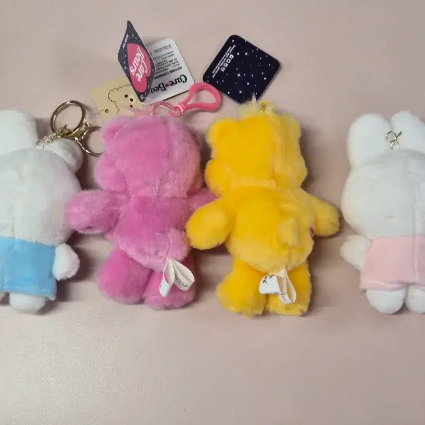 [BUNJANG] Care Bears Cheer Bear Bag Charm Keychain Bundle / 케어베어 인형 치어베어 가방고리 키링 일괄