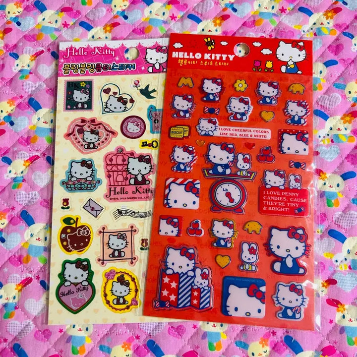 [BUNJANG] Classic Kitty Sticker Set (2 Types) / 고전키티 스티커 2종 세트 마지막세트!