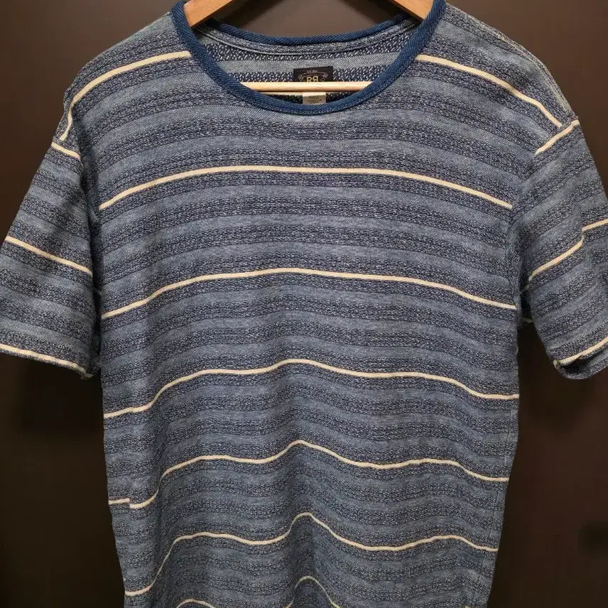[BUNJANG] RRL Striped Short Sleeve T-Shirt (L) / RRL 스트라이프 반팔 티셔츠 L