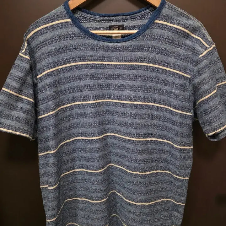 [BUNJANG] RRL Striped Short Sleeve T-Shirt (L) / RRL 스트라이프 반팔 티셔츠 L