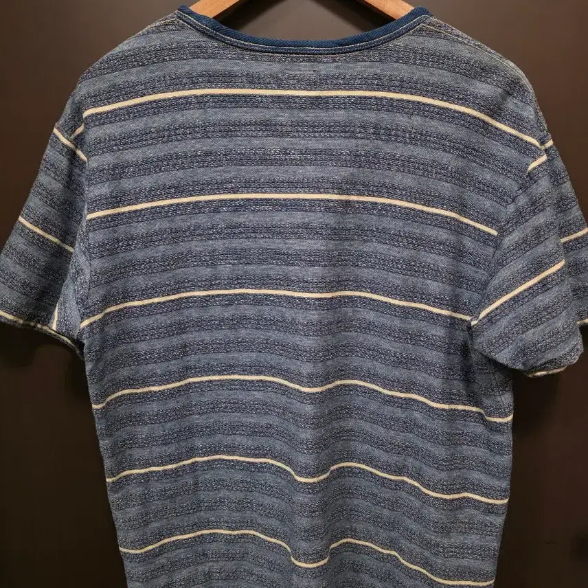 [BUNJANG] RRL Striped Short Sleeve T-Shirt (L) / RRL 스트라이프 반팔 티셔츠 L