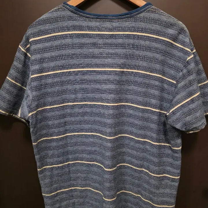 [BUNJANG] RRL Striped Short Sleeve T-Shirt (L) / RRL 스트라이프 반팔 티셔츠 L