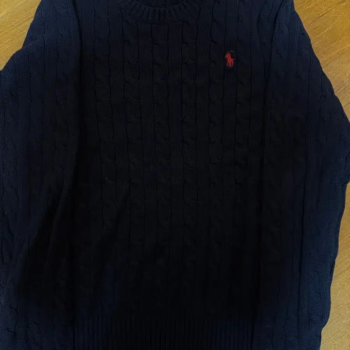 [BUNJANG] Polo Ralph Lauren Navy Cable Knit Sweater / 폴로 랄프로렌 네이비 꽈배기 니트