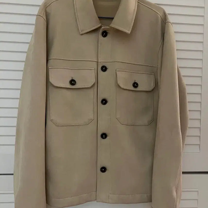 [BUNJANG] ZARA Relaxed Fit Faux Suede Shirt Jacket Beige M / ZARA 릴렉스핏 페이크 스웨이드 셔츠 자켓 베이지 M