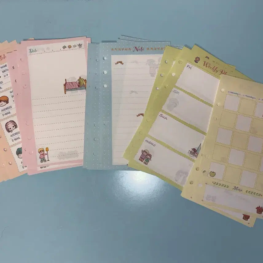 [BUNJANG] Vintage 6-Hole Diary Inserts Refills / 고전문구 고전 다이어리 6공 속지 내지 리필
