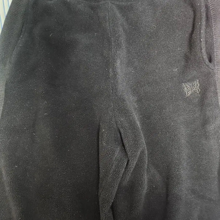 [BUNJANG] Uniqlo x Needles Fleece Wide Pants Black / 유니클로 x 니들스 플리스 와이드 팬츠 블랙 (JP)