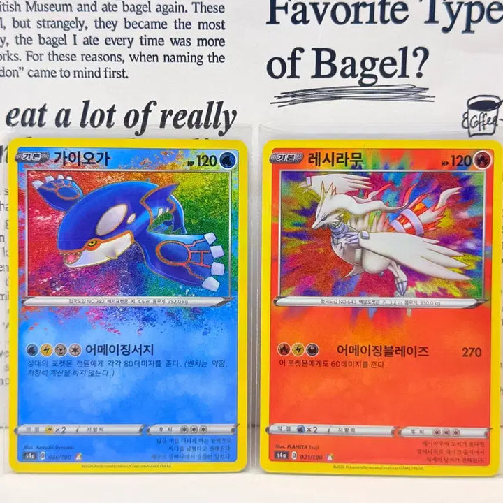 [BUNJANG] Reshiram &amp; Kyogre Pokémon Card Set / 포켓몬 카드 레시라무 가이오가 세트