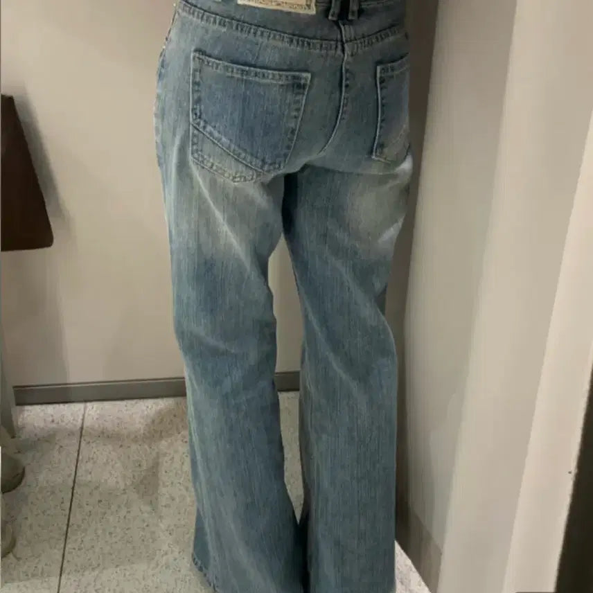 [BUNJANG] Bellezude Lace Denim Bootcut Pants / 1회 착용)벨르주드 레이스 데님 부츠컷