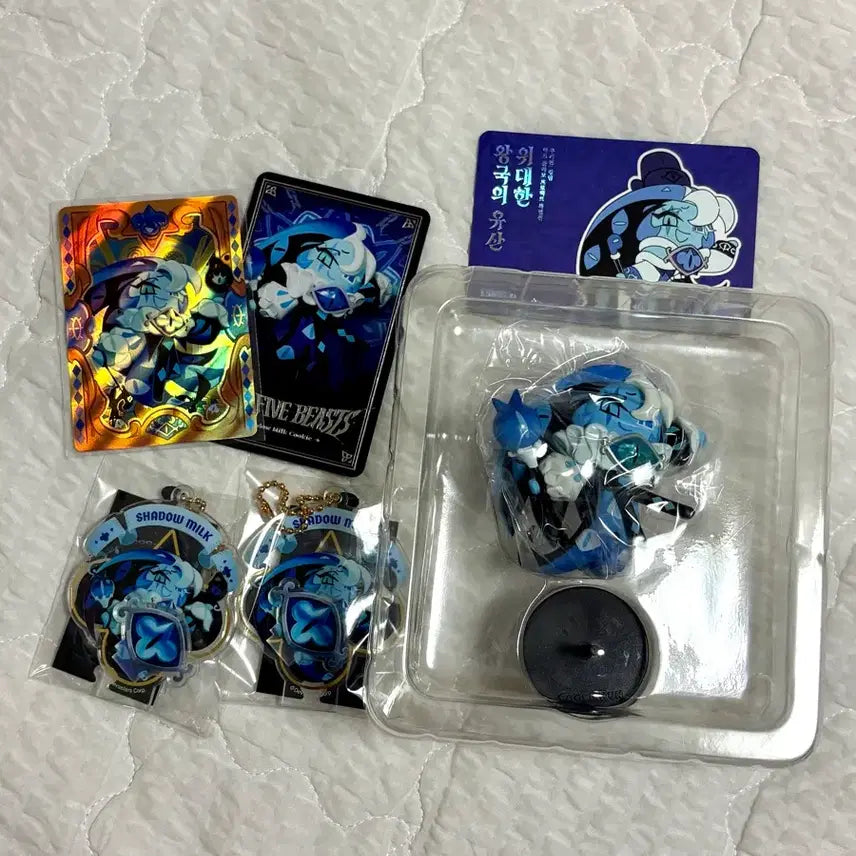 [BUNJANG] Cookie Run Shadow Milk Figure, Acrylic Keychain, Special Deco, Photocard Bundle Set / 쿠키런 쉐도우밀크 피규어 포카 아크릴 데코 일괄판매