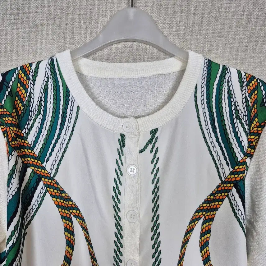 [BUNJANG] Unique Printing Knit Cardigan / 