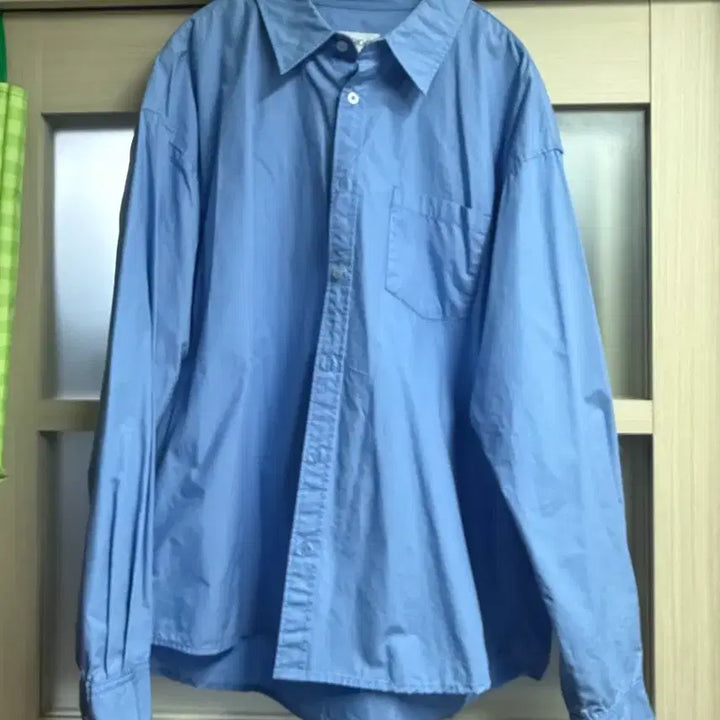[BUNJANG] MERGO Oversized Shirt XL Sky Blue / MERGO 오버핏 셔츠 XL 하늘색