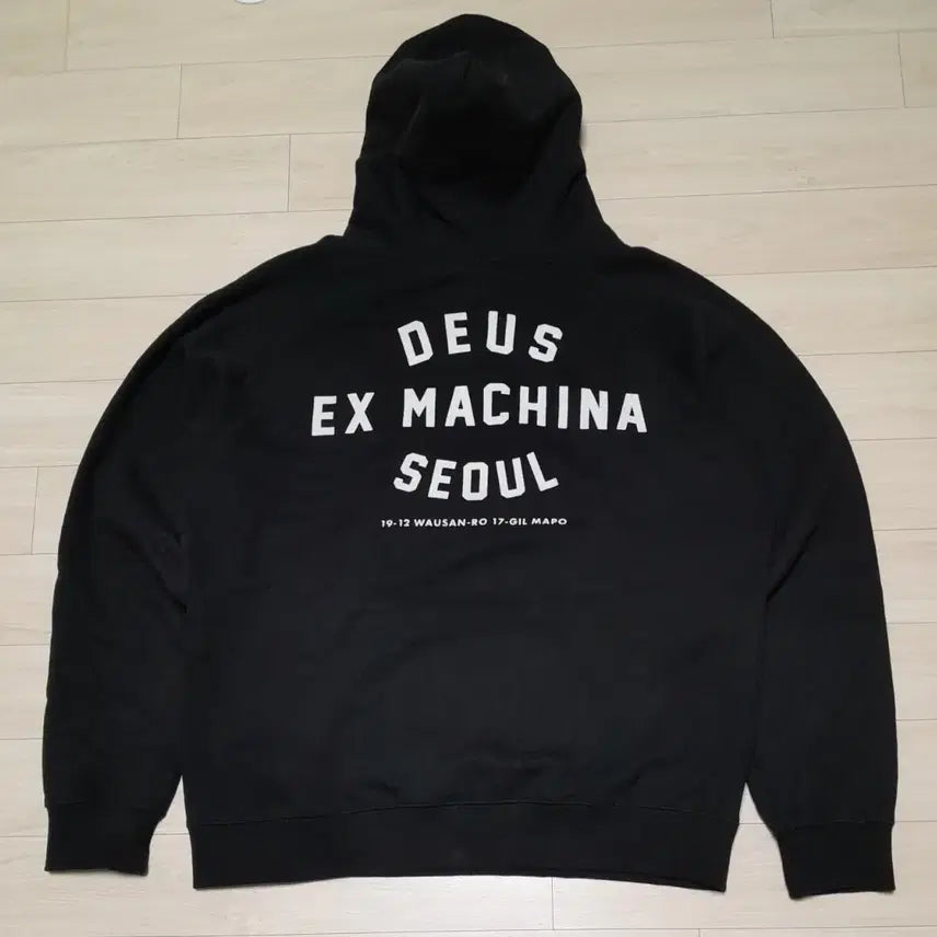 [BUNJANG] Deus Ex Machina Seoul Hoodie Black XL / 데우스 엑스마키나 서울 후드 블랙 (XL)