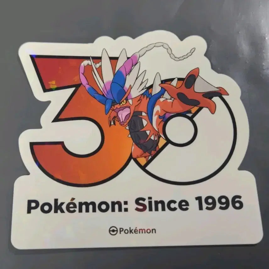 [BUNJANG] Pokemon 30th Anniversary Logo Sticker (Koraidon) / 포켓몬 30주년 로고 스티커 1165종 (코라이돈)