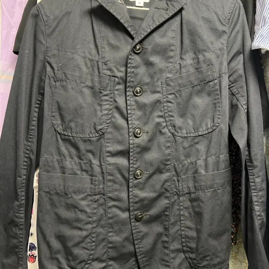 [BUNJANG] FWK Engineered Garments Navy Short Jacket / FWK 엔지니어드가먼츠 네이비 숏 자켓