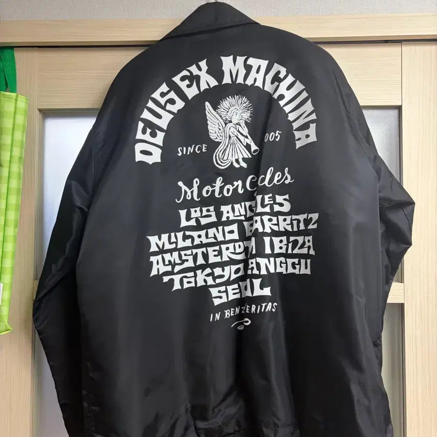 [BUNJANG] Deus Ex Machina Black Devil Coach Jacket / 데우스 엑스 마키나 블랙 데빌 코치 자켓