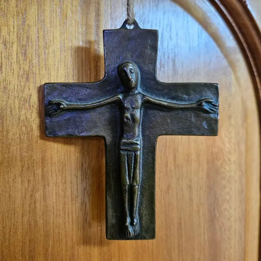 [BUNJANG] Vintage American Bronze Mini Wall Cross / 미국 올드 청동브론즈 미니 벽걸이 십자가.