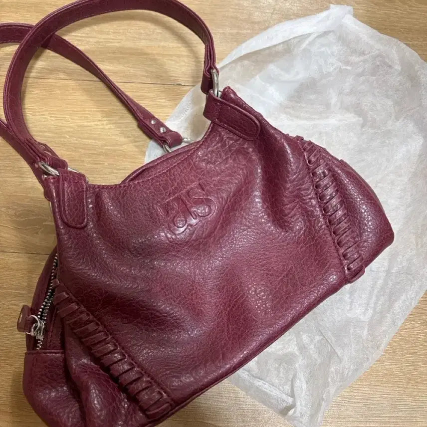 [BUNJANG] AZZONE Shoulder Bag Burgundy / 애즈온가방