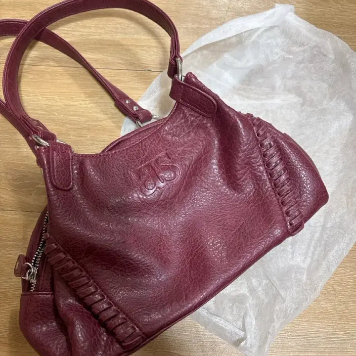 [BUNJANG] AZZONE Shoulder Bag Burgundy / 애즈온가방