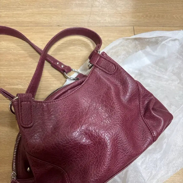 [BUNJANG] AZZONE Shoulder Bag Burgundy / 애즈온가방