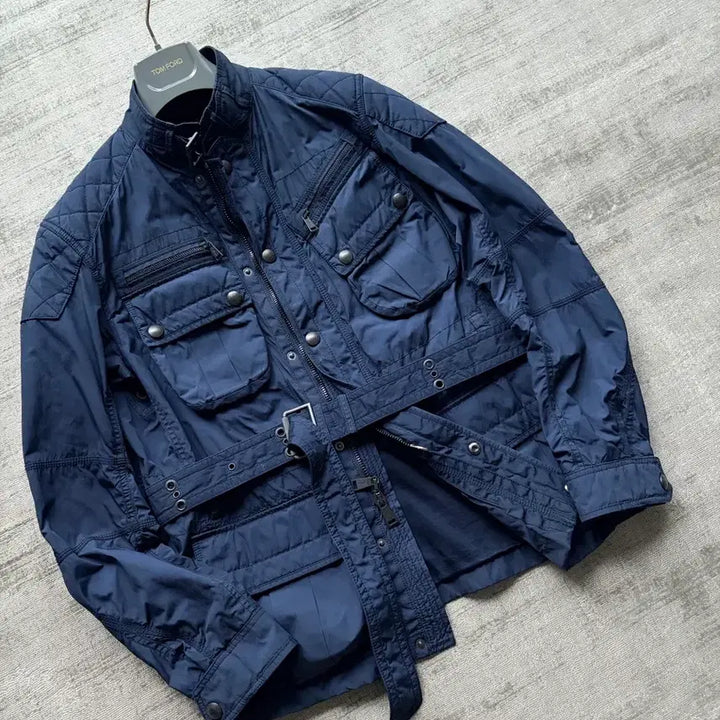 [BUNJANG] Polo Ralph Lauren Nylon Belted Biker Jacket / 폴로 랄프로렌 신형탭 벨티드 라이더 바이커