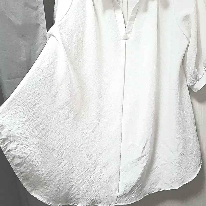 [BUNJANG] White Lace Collar Short Sleeve Blouse / 화이트 레이스 카라 반팔 블라우스