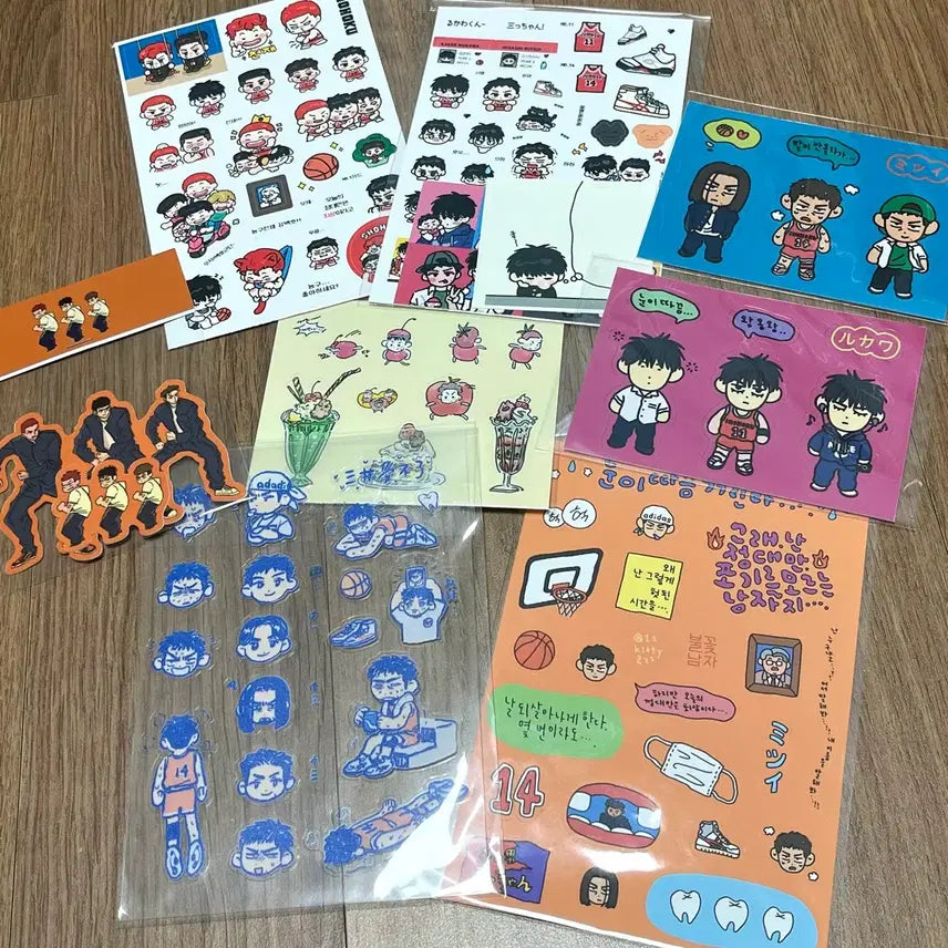 [BUNJANG] Slam Dunk Unofficial Stickers Bundle Set / 슬램덩크 비공굿 스티커 일괄