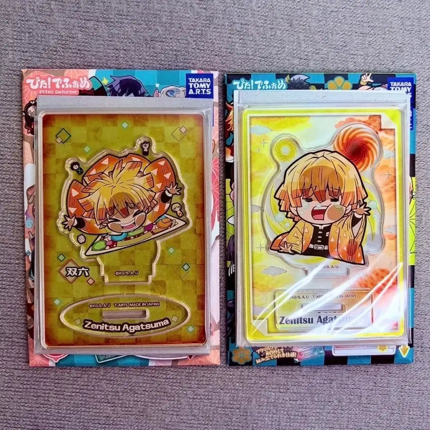 [BUNJANG] Demon Slayer Agatsuma Zenitsu Pitatto! Deformed Acrylic Stand Bundle Set (Sealed) / 일괄)미개봉) 귀칼 피타! 데포르메 아크릴 스탠드 아가츠마 젠이츠 양도