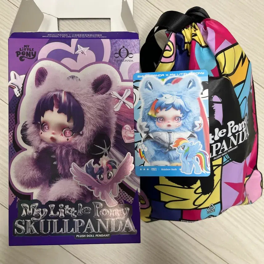 [BUNJANG] Pop Mart Skullpanda x My Little Pony Rainbow Dash Figurine Keychain / [팝마트 새상품] 스컬판다 마이리틀포니 레인보우 대시