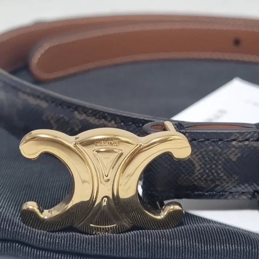 [BUNJANG] Celine Triomphe Belt Small Canvas Leather Size 70 / [새상품] 셀린느 트리오페 벨트 스몰 70