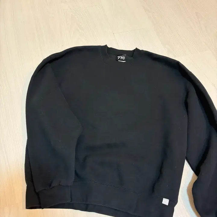 [BUNJANG] 77c Sports Sweatshirt Black L / 77c 스포츠 스웻 블랙 L