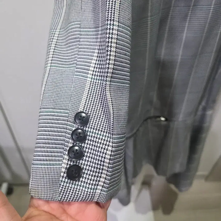 [BUNJANG] Checkered Long Dress with Zipper Detail / 체크 롱 원피스 지퍼 디테일