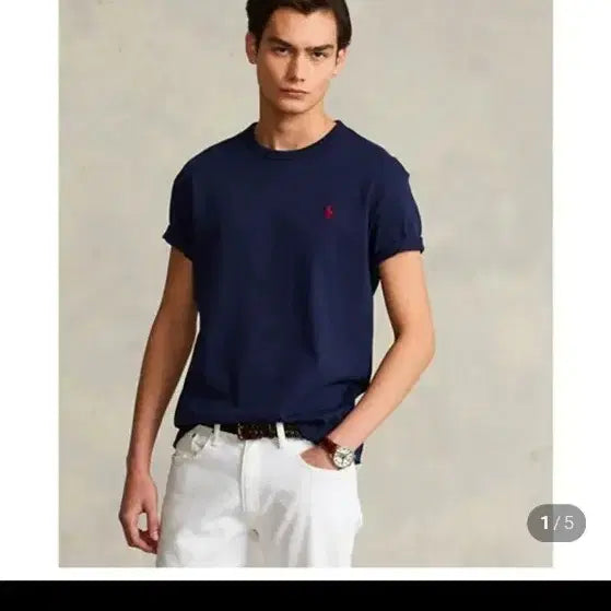 [BUNJANG] Polo Ralph Lauren Heavyweight T-Shirt Navy L / 폴로 랄프로렌 헤비웨이트 반팔 L 네이비