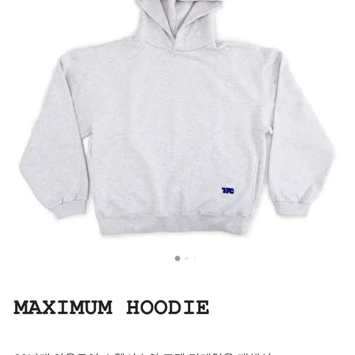 [BUNJANG] 77c Maximum Hoodie M / 77c 맥시멈 후디 m