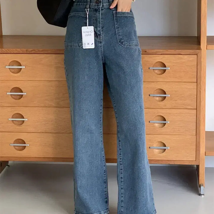 [BUNJANG] Slowlist CAVE Pocket Straight Jeans / 슬로우리스트 카브 포켓 일자 청바지