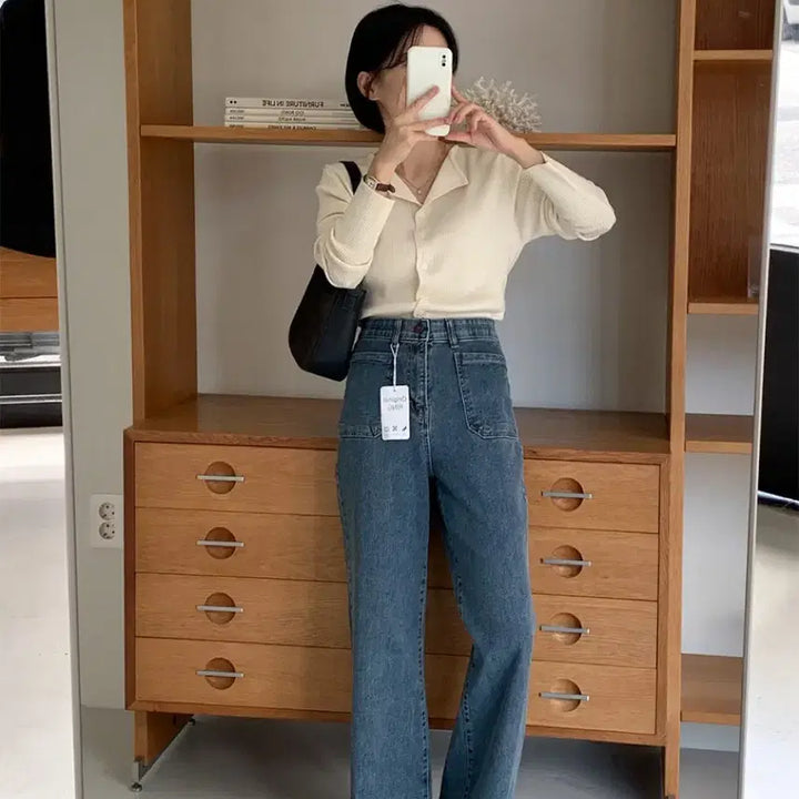 [BUNJANG] Slowlist CAVE Pocket Straight Jeans / 슬로우리스트 카브 포켓 일자 청바지